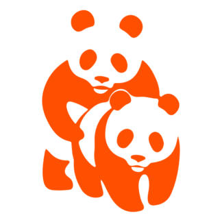 Naughty Panda Decal (Orange)